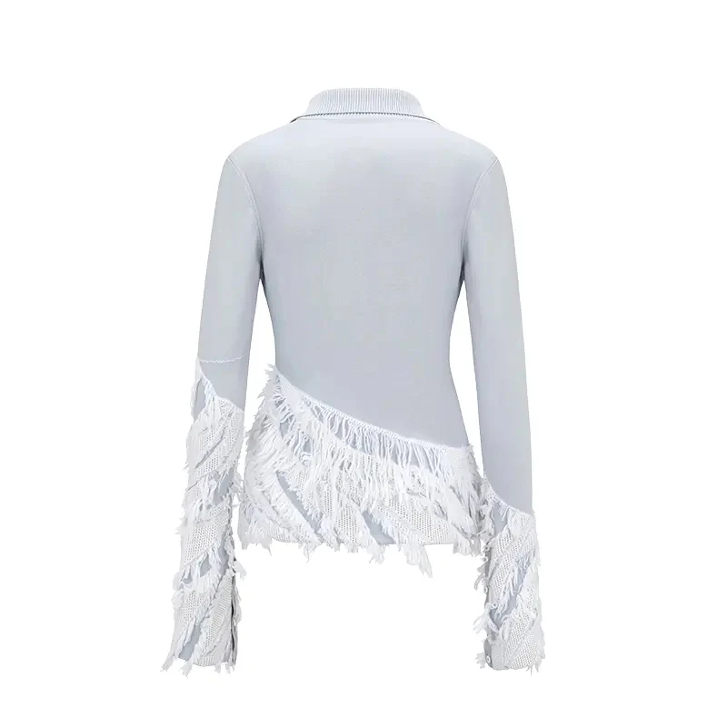 NAN KNITS floating line shirt 22111714 gray - Image 2