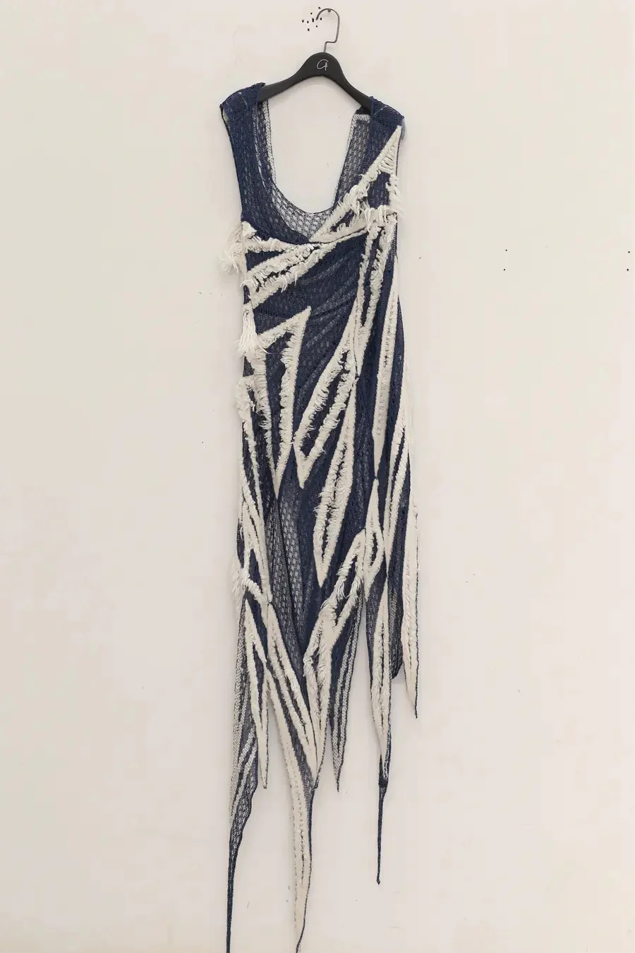 NAN KNITS geometric floating line wooly sleeveless long skirt (with inner layer) NAN-22111681-LANBAI-F - Image 6