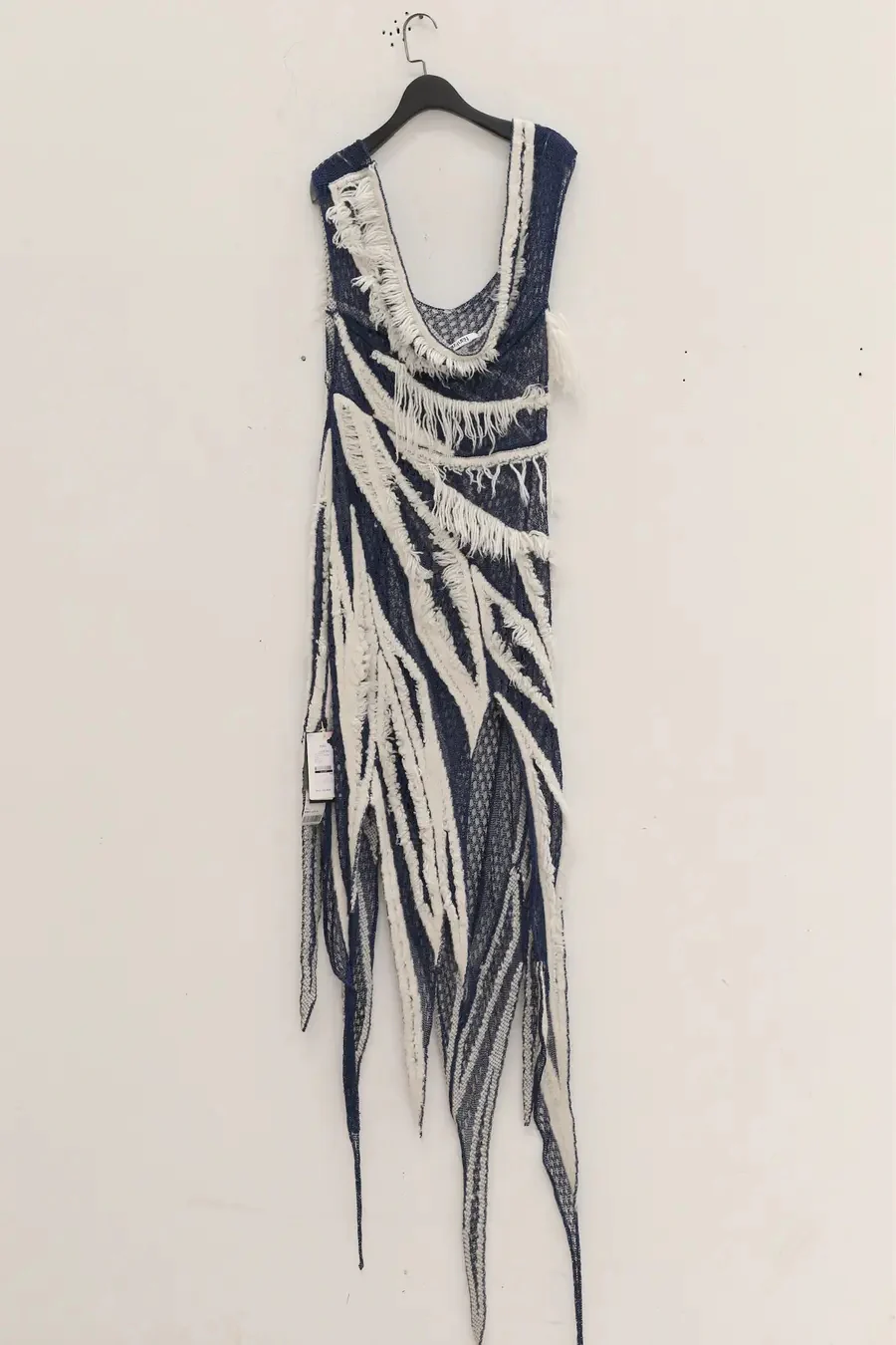 NAN KNITS geometric floating line wooly sleeveless long skirt (with inner layer) NAN-22111681-LANBAI-F - Image 9