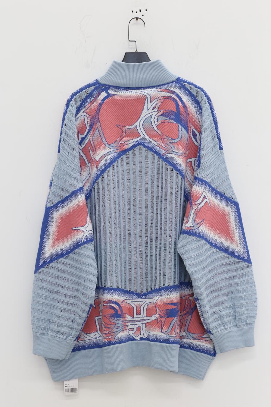 NAN KNITS Gradient Alphabet Jacquard Jacket 22051812 Color - Image 13