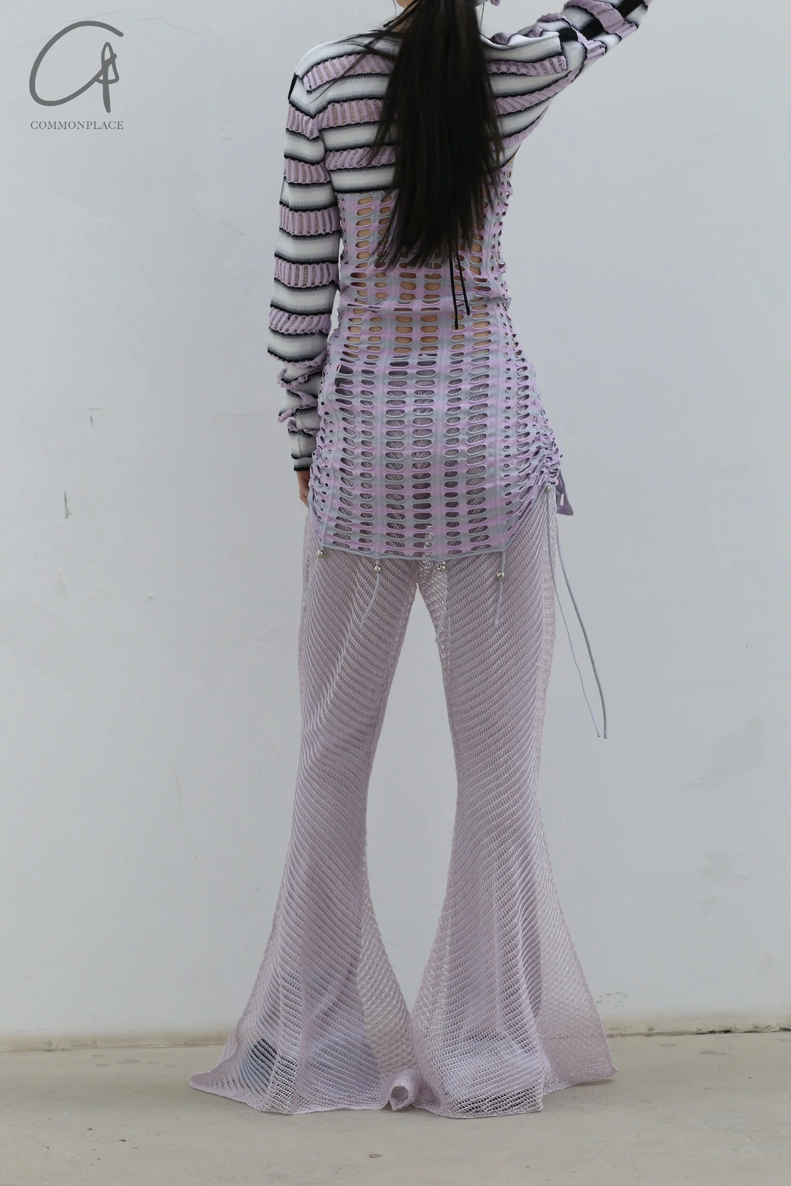 NAN KNITS Gradient Stripe Short Cardigan 22051806 Colorblock - Image 7