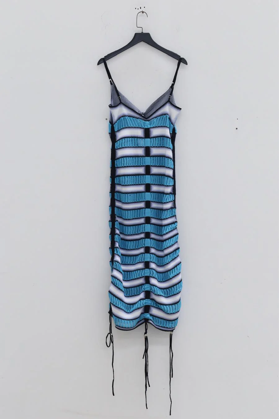 NAN KNITS gradient striped drawing rope suspender skirt 22051724 blue - Image 12