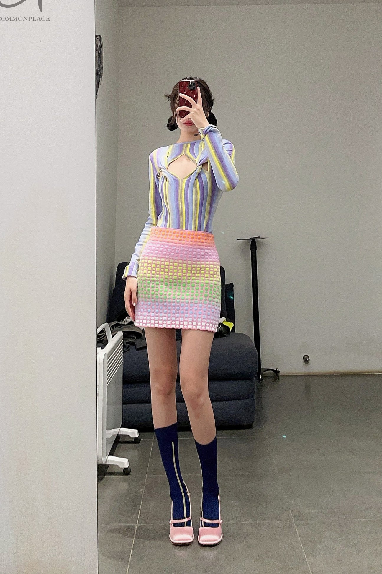 NAN KNITS Gradient Striped Knit Sweater 22011028 Purple - Image 11