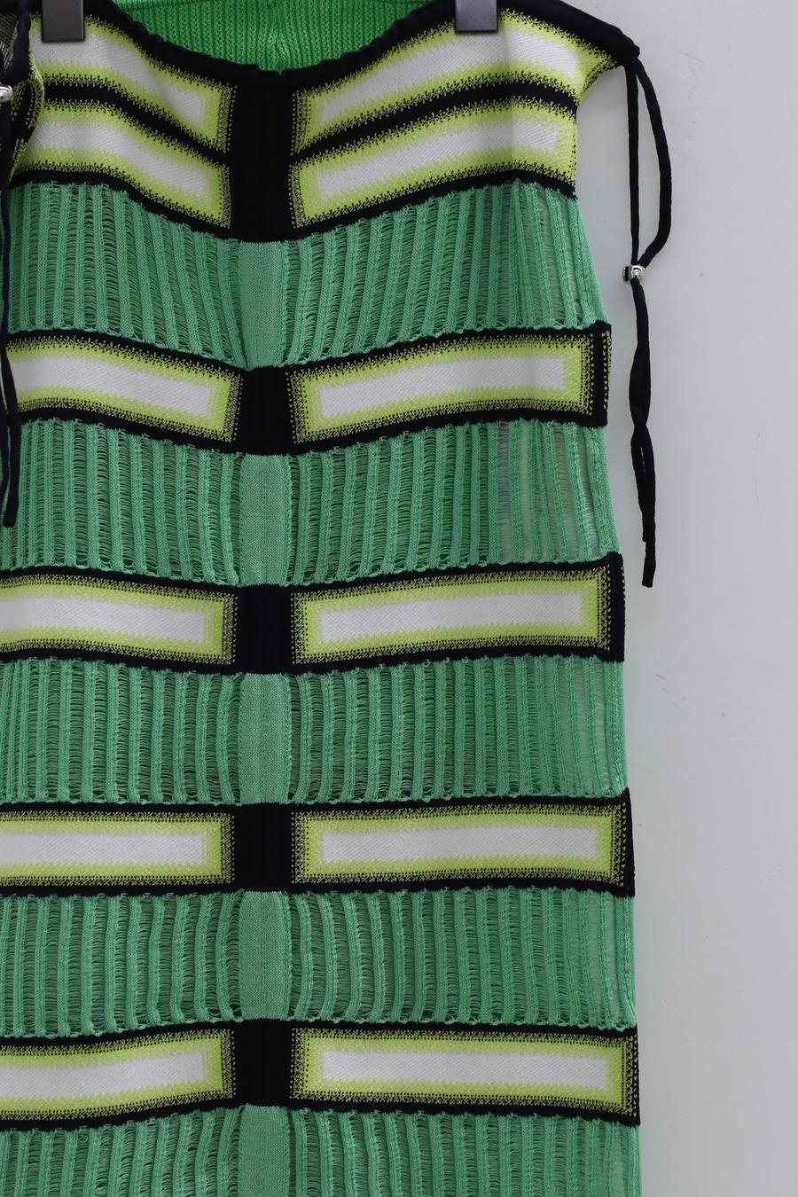 NAN KNITS Gradient striped striped drawing half skirt (with inner) 22051720 color matching - Image 15