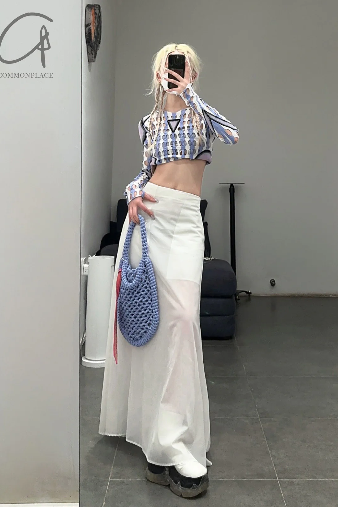 NAN KNITS hand hook fish net handbag 22051816 - Image 6