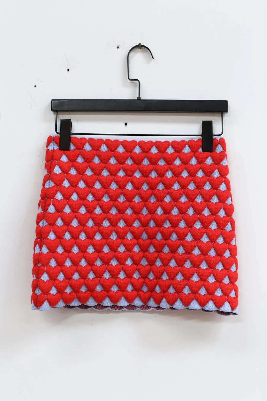 NAN KNITS Heart Bloated Mini Skirt 22011082 Red - Image 3