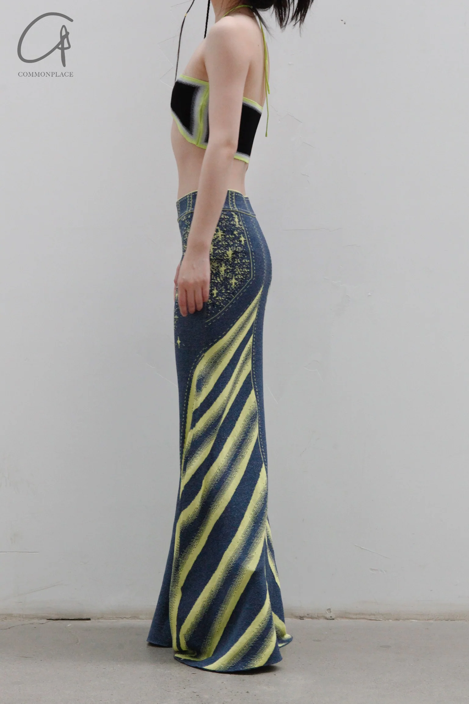 NAN KNITS imitation denim skirt 22051790 blue - Image 10