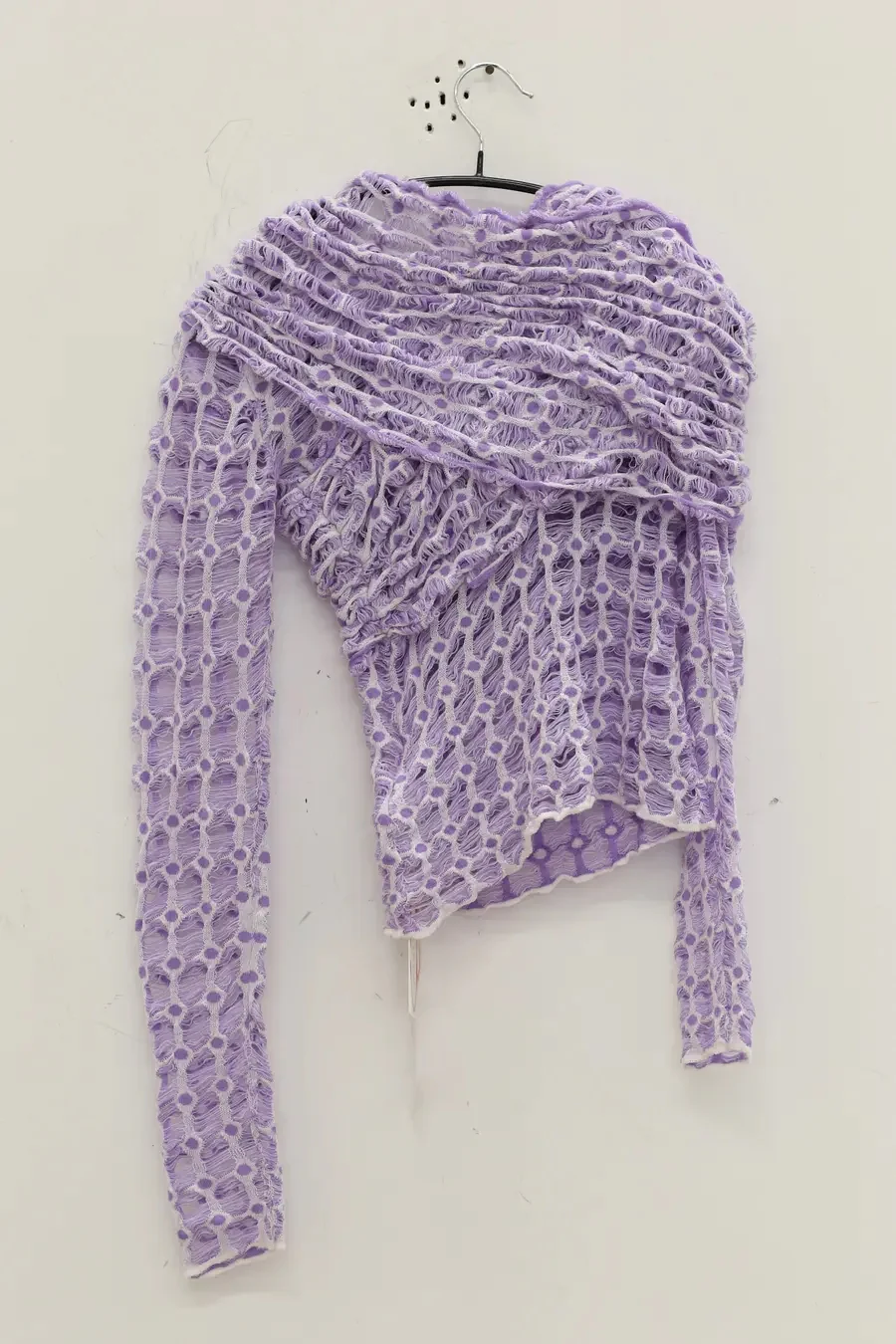 NAN KNITS irregular floating eyelet top 22111632 purple - Image 10