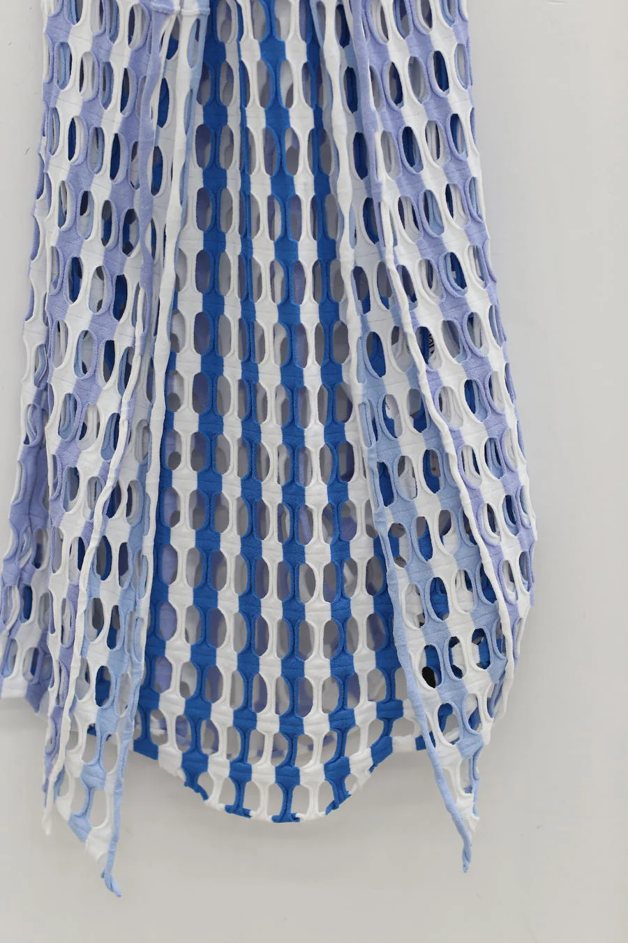 NAN KNITS Layered eyelet halterneck dress (with corset) 22051618BLU - Image 6