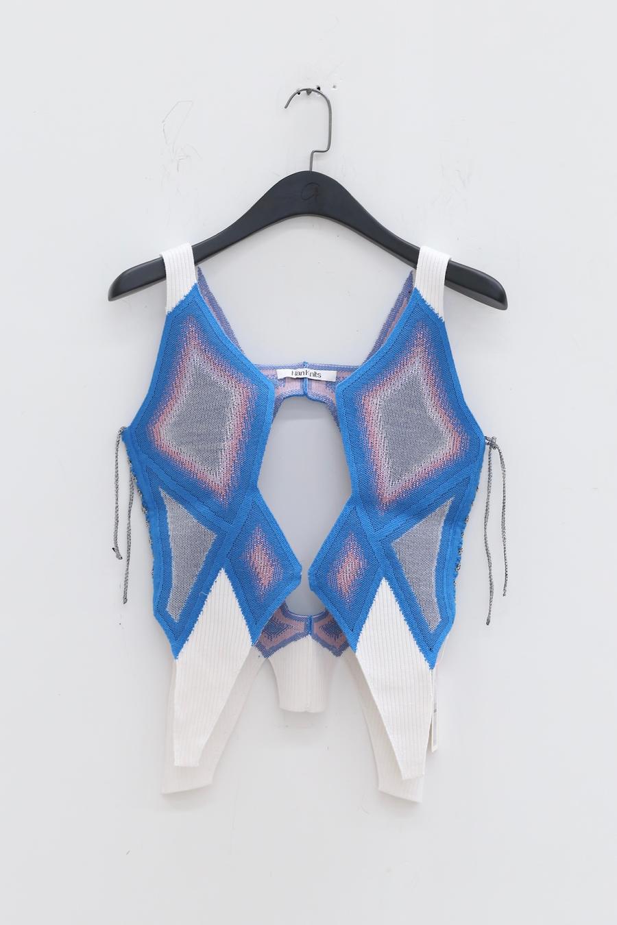 NAN KNITS Mecha Vest 21021961 Blue