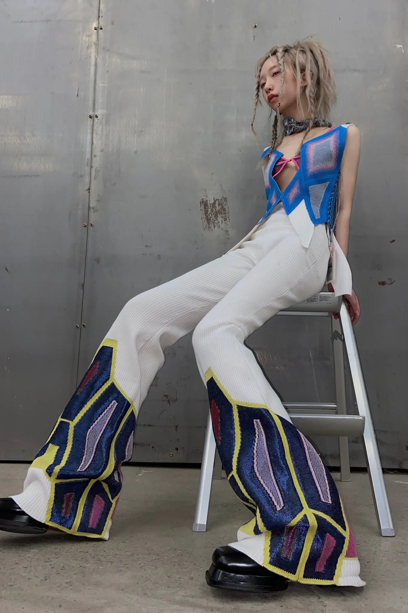 NAN KNITS Mecha Vest 21021961 Blue - Image 7