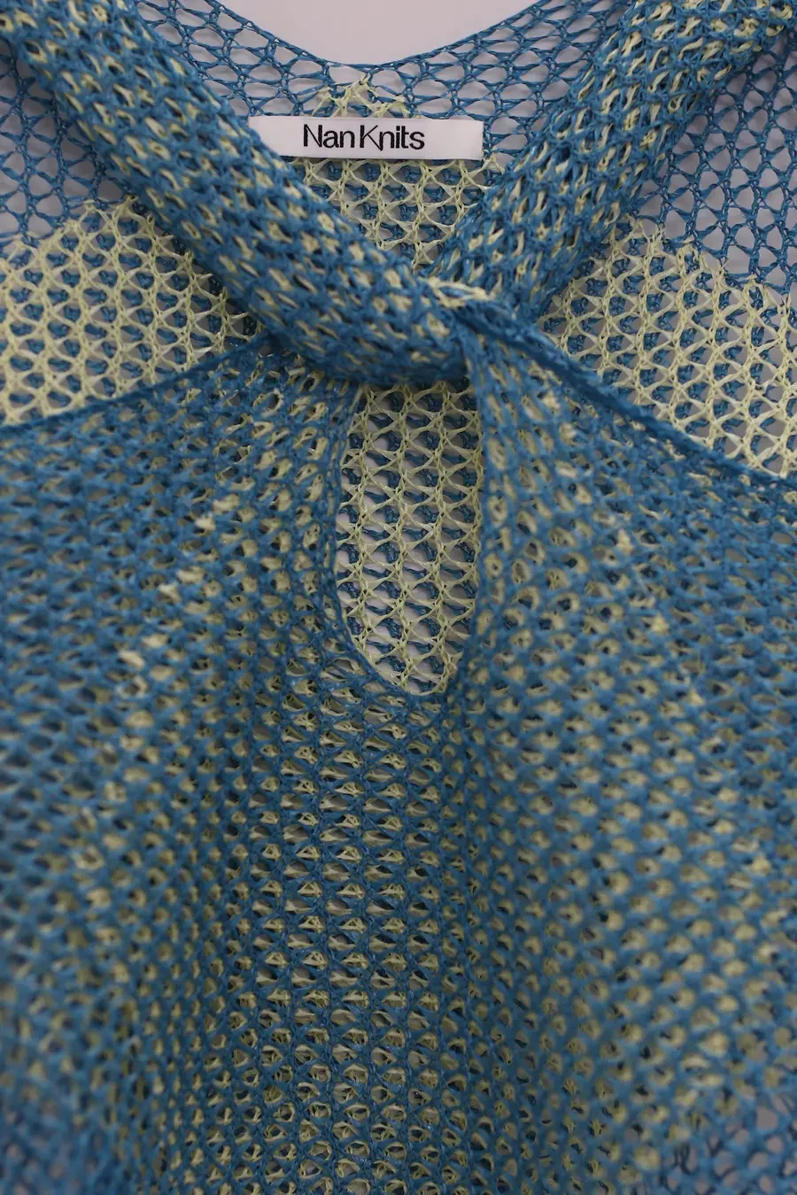 NAN KNITS Mesh Stacked Tank Top 21021842 Blue - Image 3