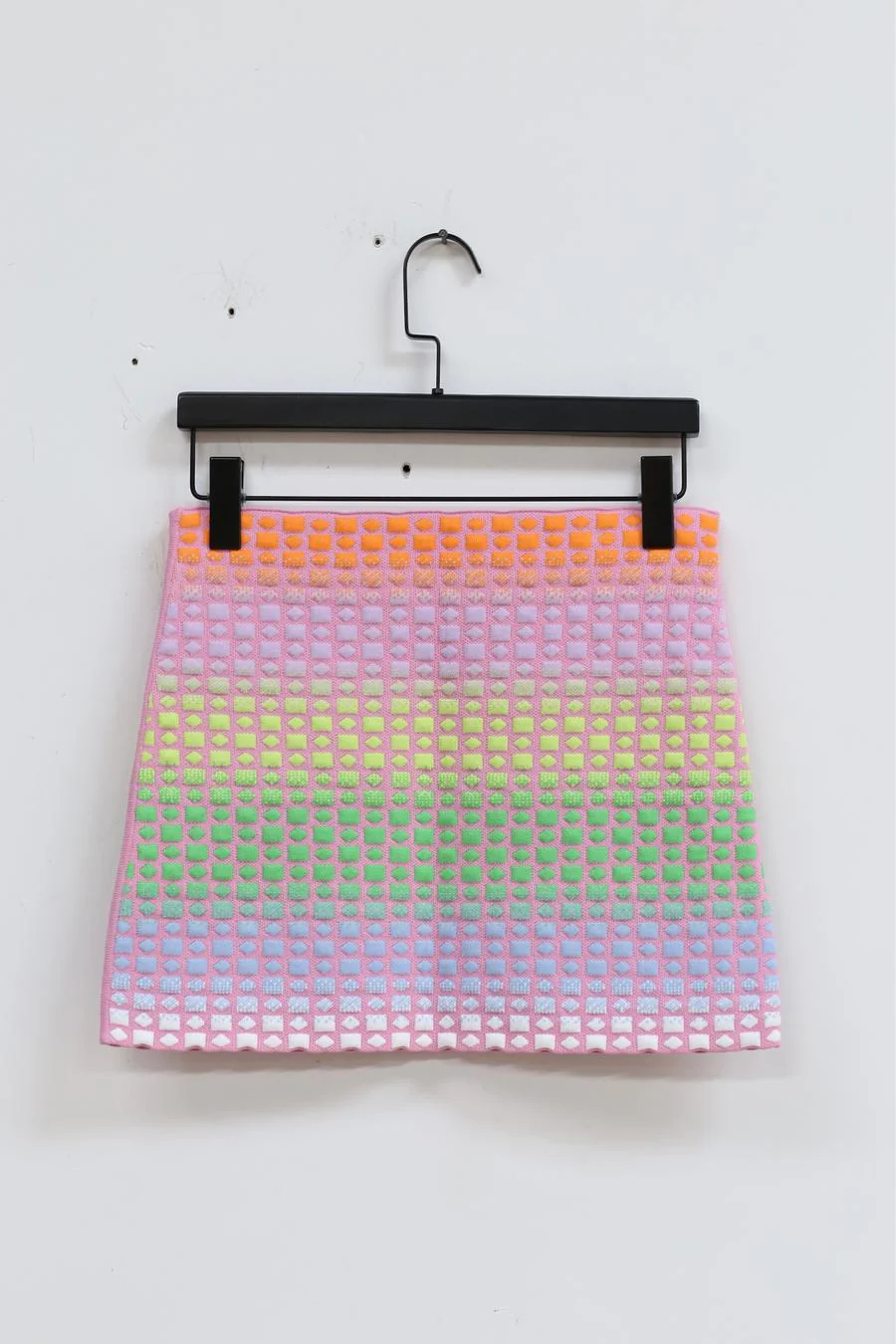 NAN KNITS Mosaic Gradient Puffed Mini Skirt 22011114 Colorblock - Image 3
