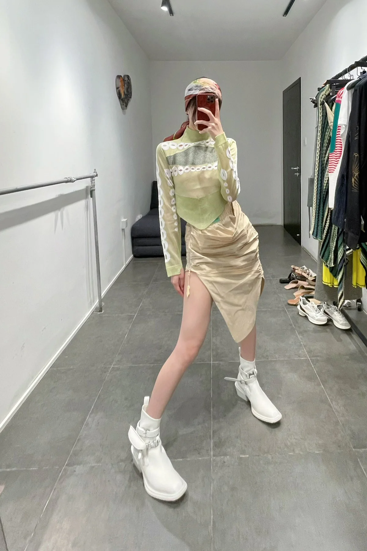 NAN KNITS Organza Hole Mecha Sweater NAN-21021876-HUANG Yellow PNK1 - Image 7