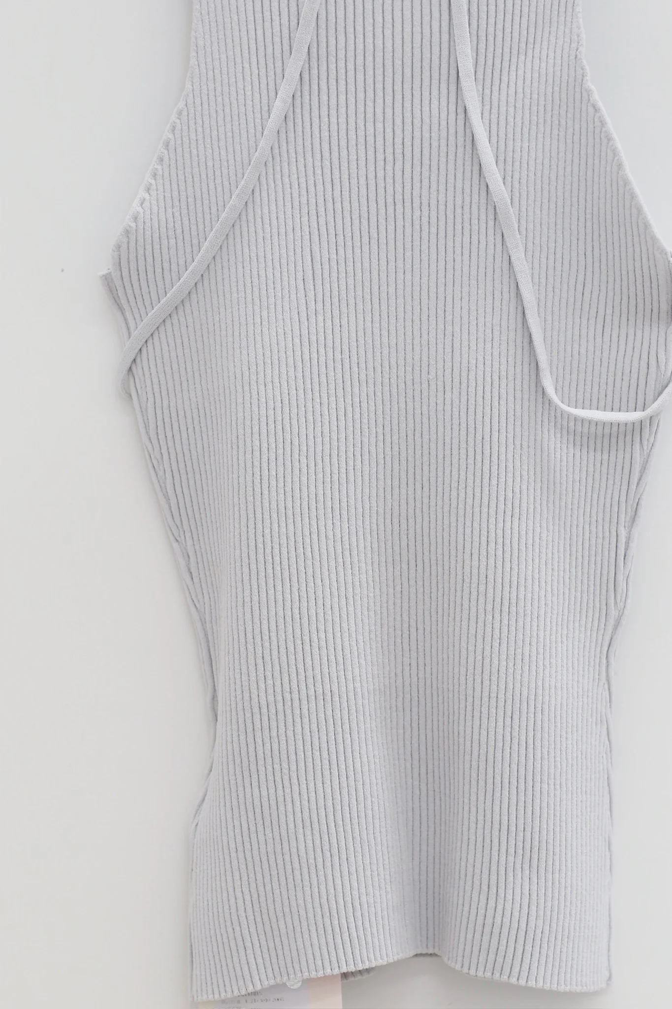 NAN KNITS Ribbed Vest Series NAN-N24SSVE10-QH Light Gray PNK4 - Image 2