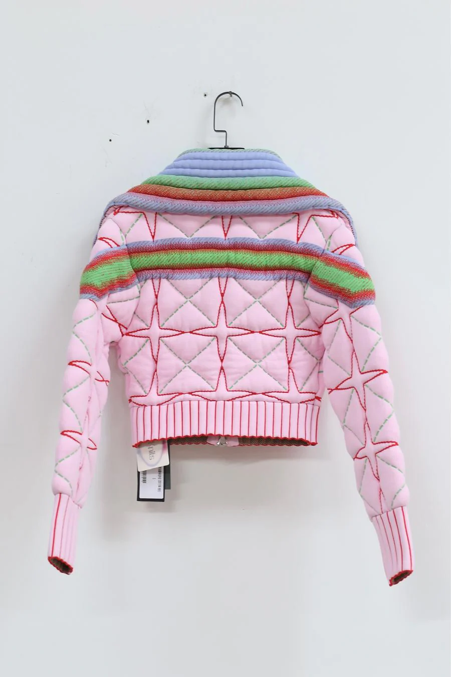 NAN KNITS star pattern puff jacket 22011108 pink - Image 4