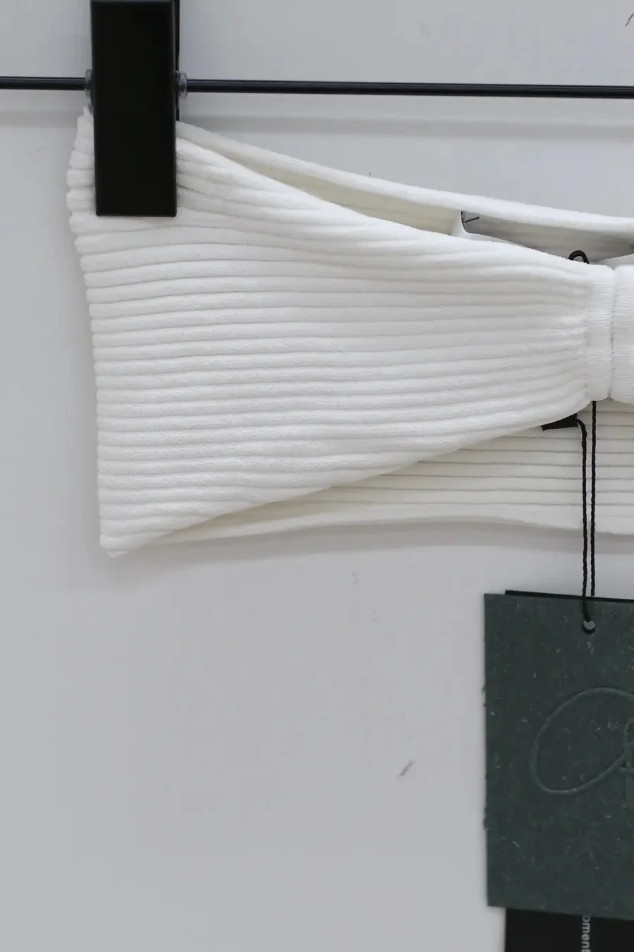 NAN KNITS Two-color Pit Strip Tube Top 22011163 White - Image 3