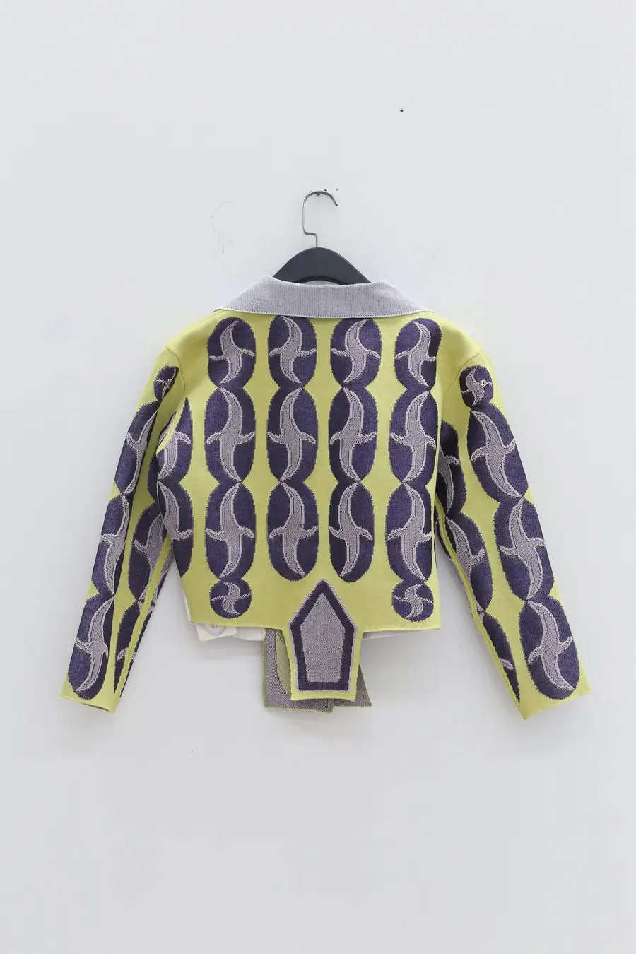 NAN KNITS woven jacquard top 21021866 yellow - Image 4