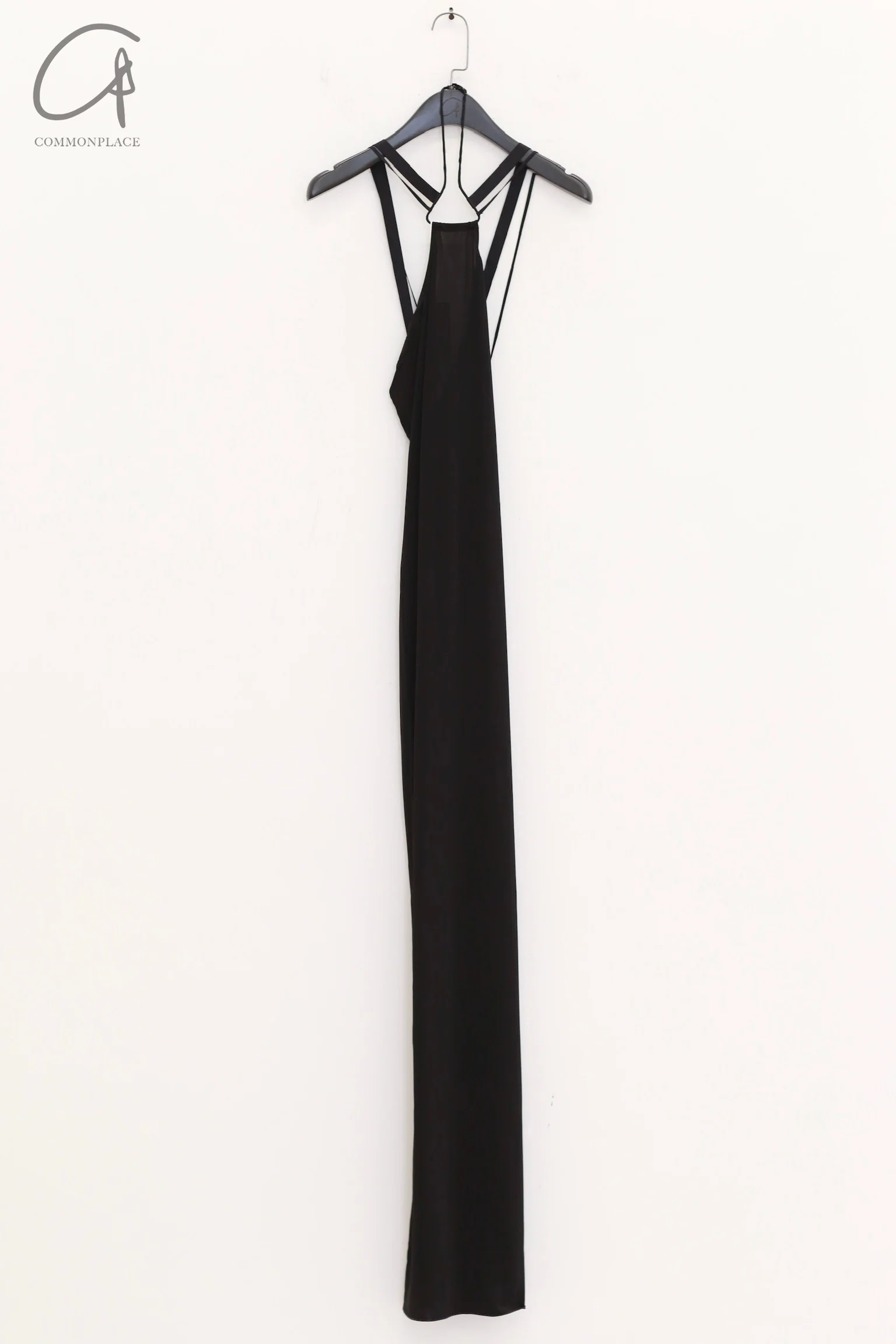 Nensi Dojaka Cross Strap Halter Dress Albania ND-NDSS24DR180-HEI Black