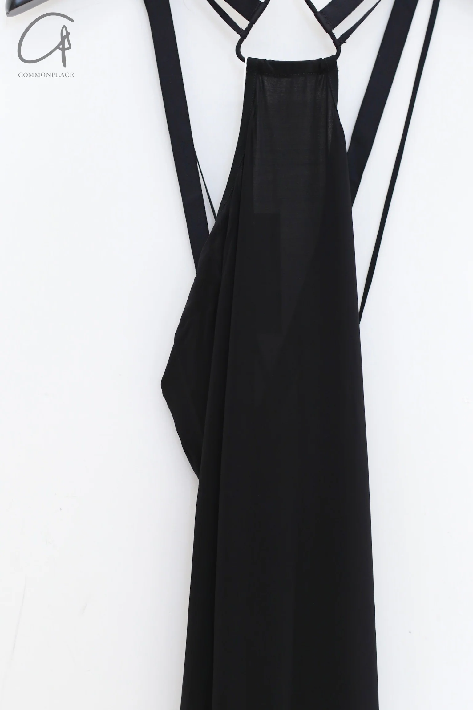 Nensi Dojaka Cross Strap Halter Dress Albania ND-NDSS24DR180-HEI Black - Image 2
