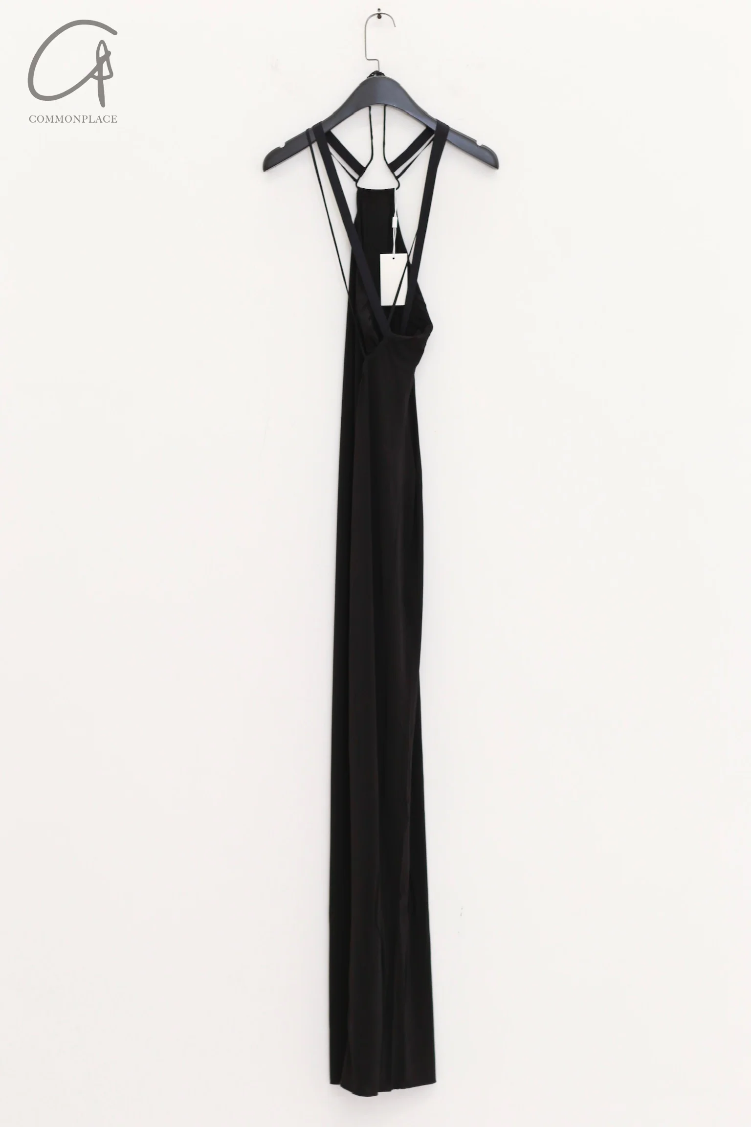 Nensi Dojaka Cross Strap Halter Dress Albania ND-NDSS24DR180-HEI Black - Image 4