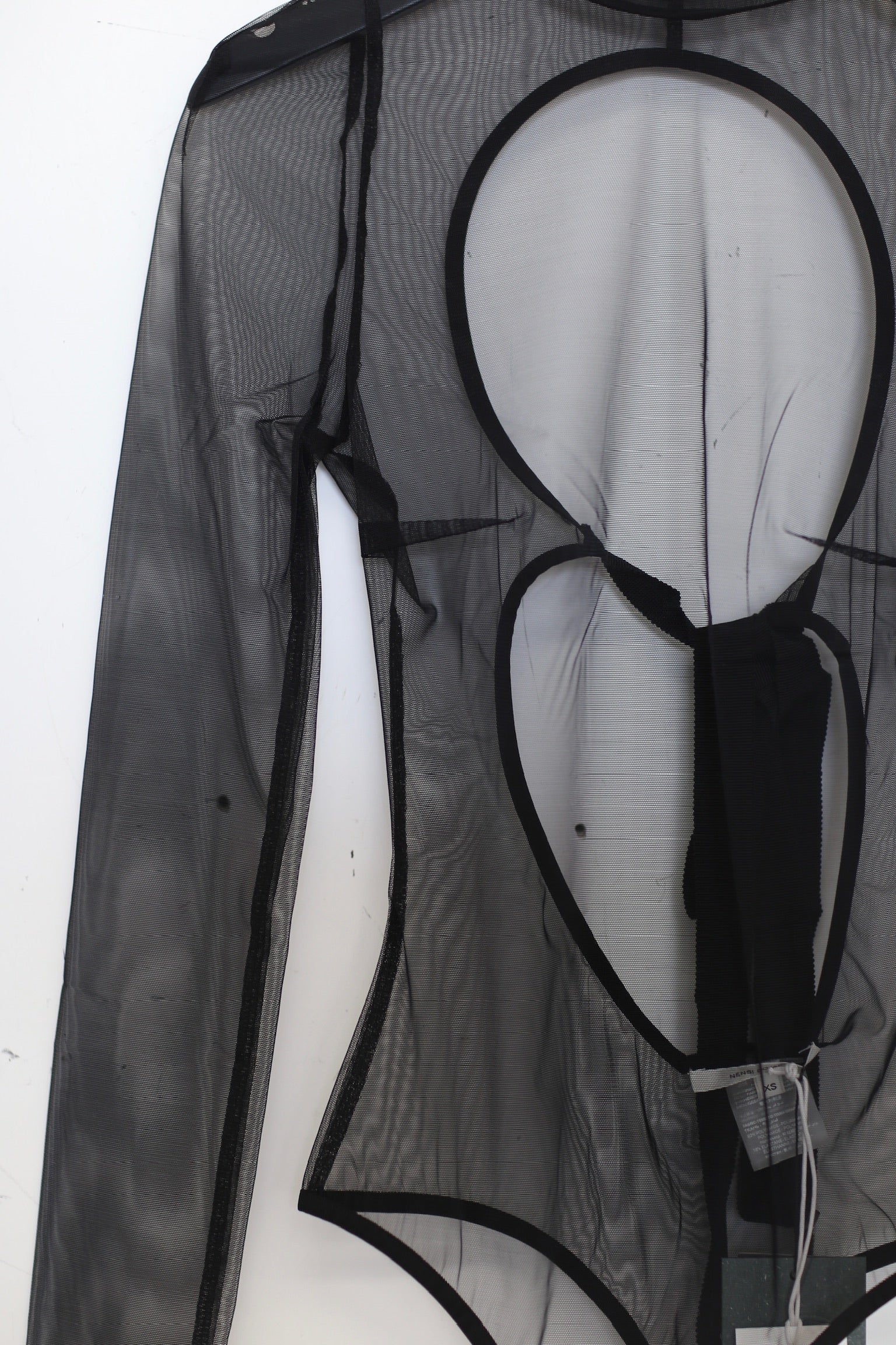 Nensi Dojaka high neck backless bodysuit NDAW23TOP061 black PND1 - Image 2