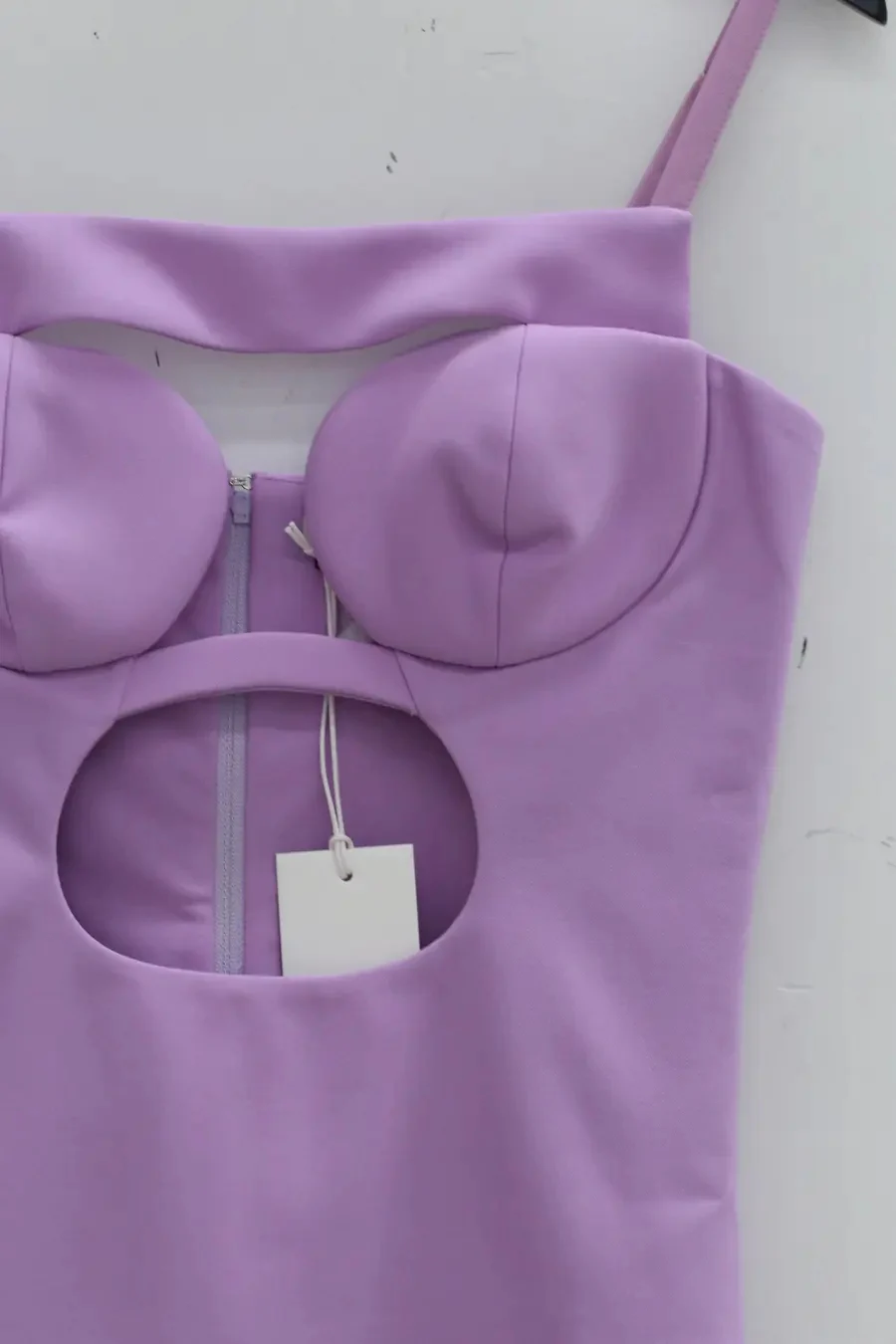 Nensi_Dojaka Woven Bodysuit with Padded Sports Bra NDSS23-TOP044 Lavender - Image 7