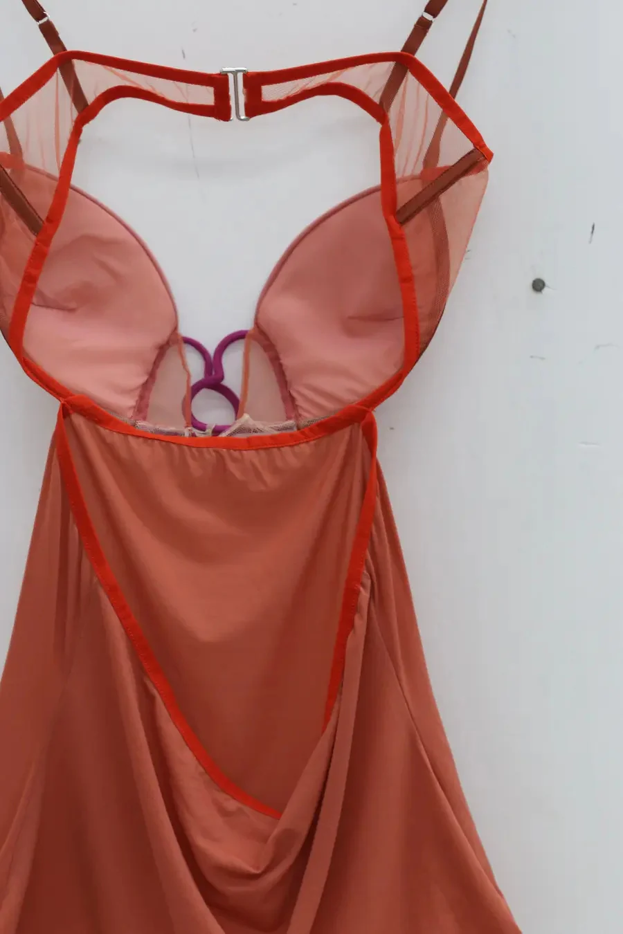Nensi_Dojaka Woven Heart Sports Bra Top NDSS23-TOP043 Orange - Image 3