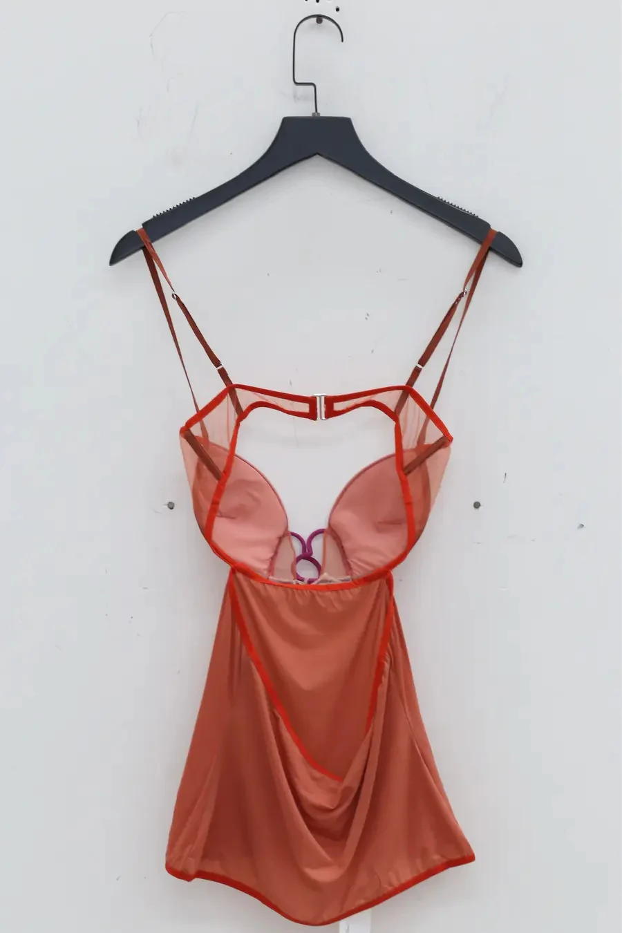 Nensi_Dojaka Woven Heart Sports Bra Top NDSS23-TOP043 Orange - Image 4