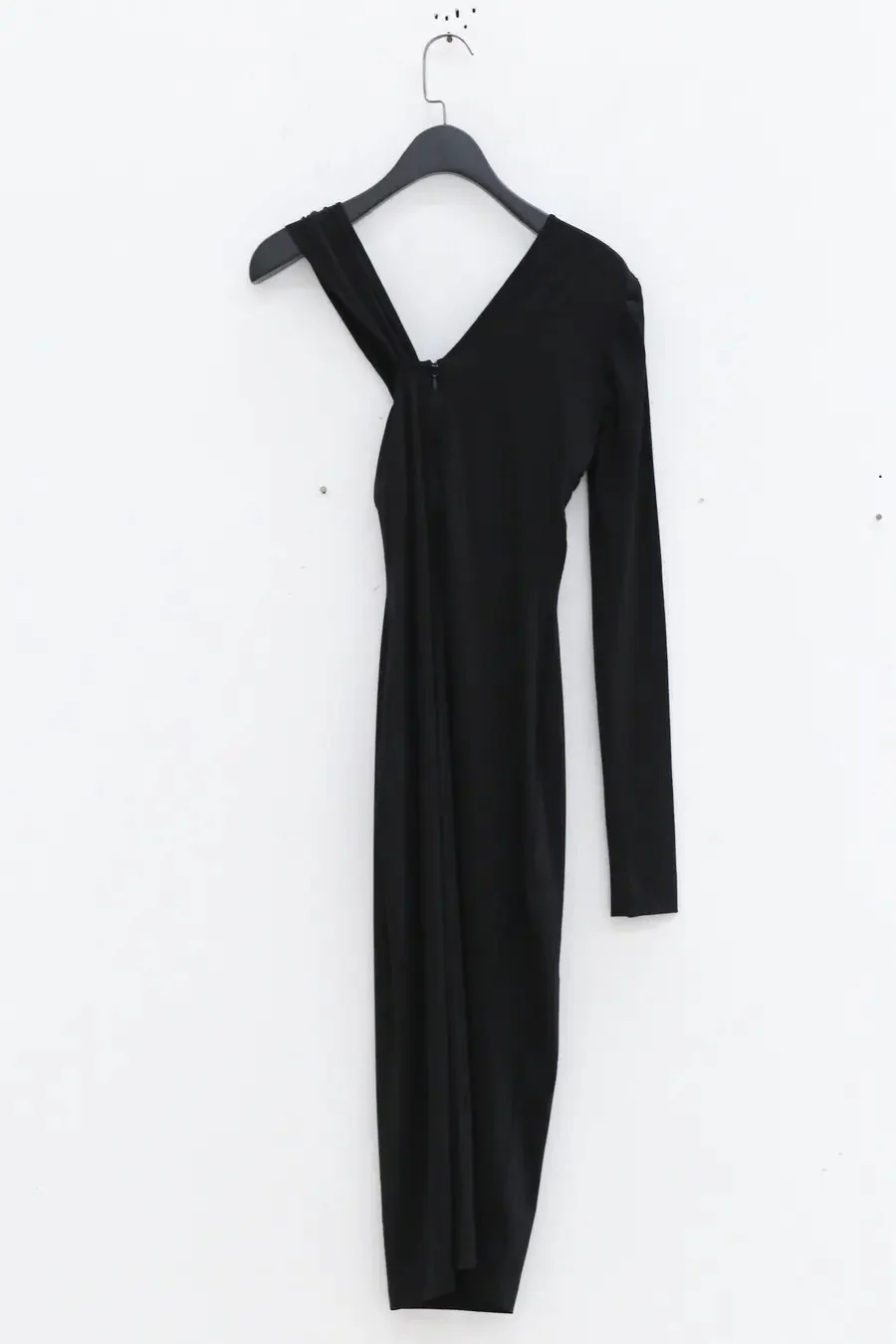 Nensi_Dojaka Woven one-shoulder asymmetric floor-sweeping midi dress NDSS23-DR135 - Image 10
