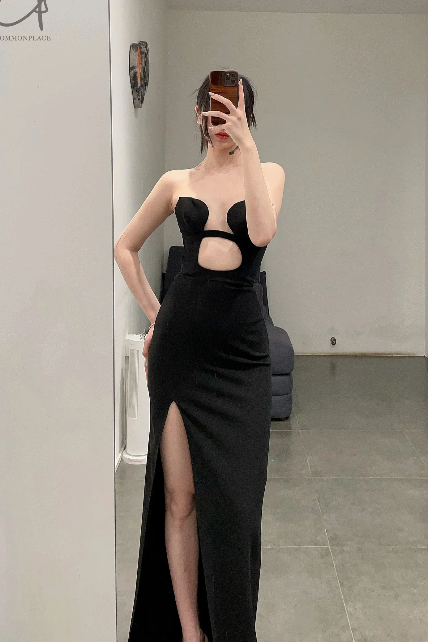 Nensi_Dojaka Woven Slim Long Dress NDSS23-DR115 - Image 16