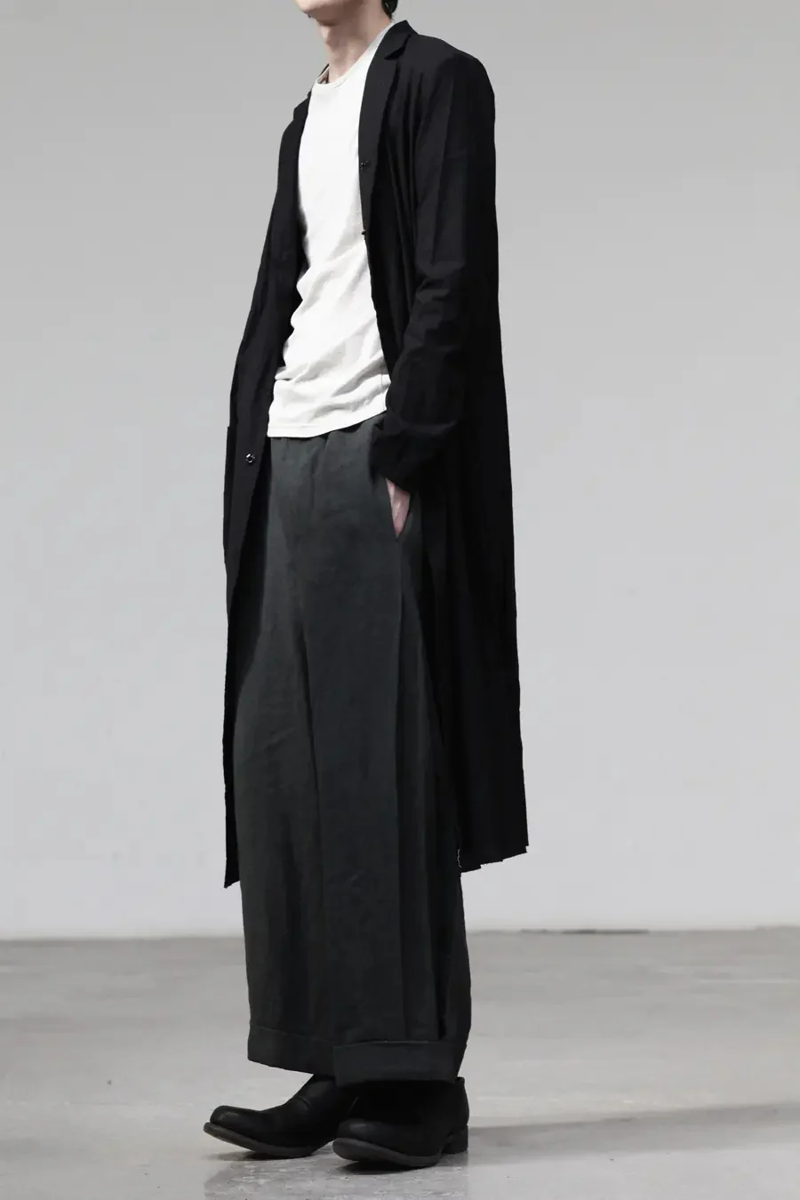 Nude long coat NU-1264 black UNI - Image 5