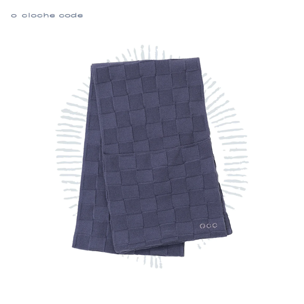 o cloche code 25 Fall/Winter checkered pocket scarf OCC-OH01S901-FGL FRANCE French blue - Image 5