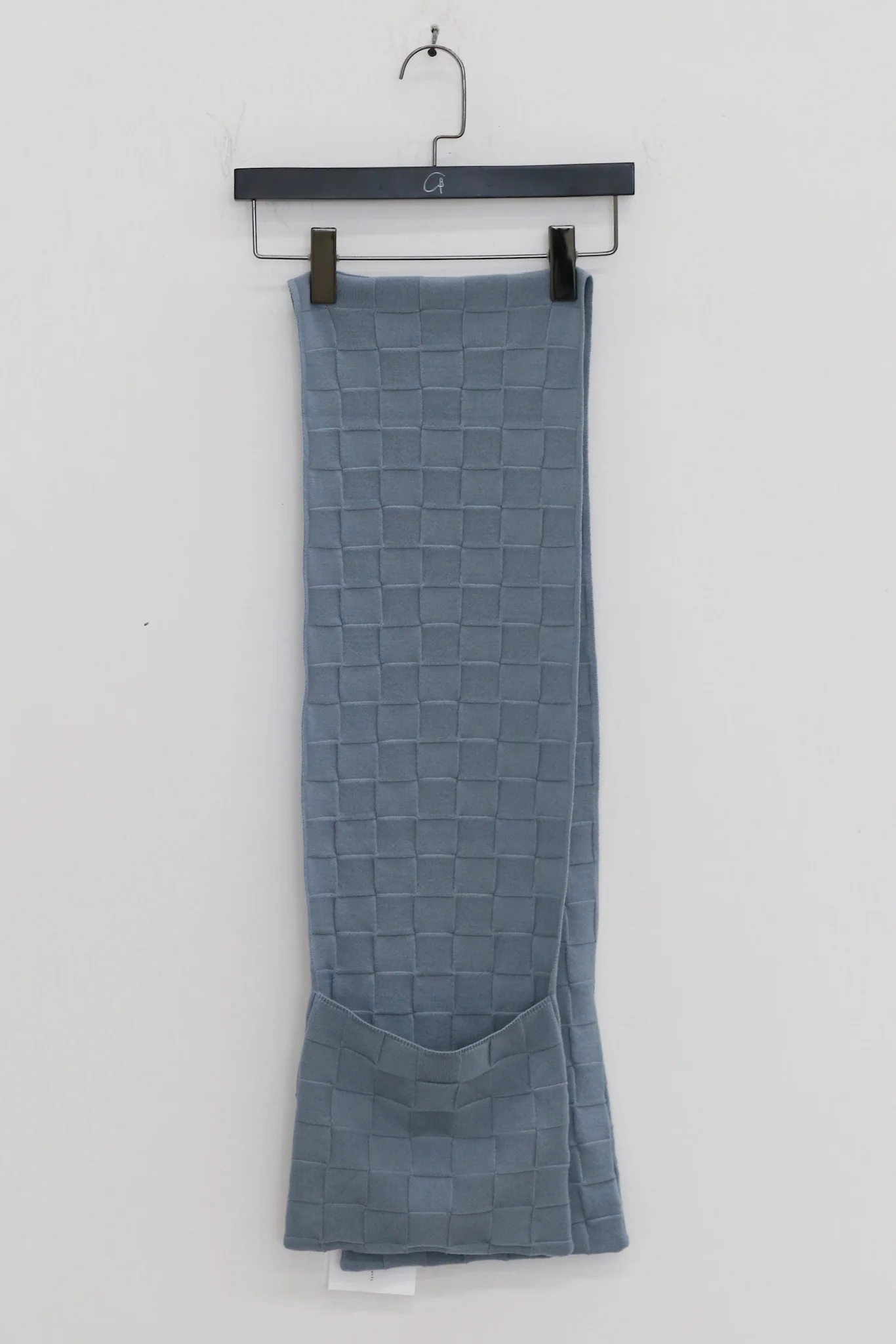 o cloche code 25 Fall/Winter checkered pocket scarf OCC-OH01S901-HL PASTEL grey-blue