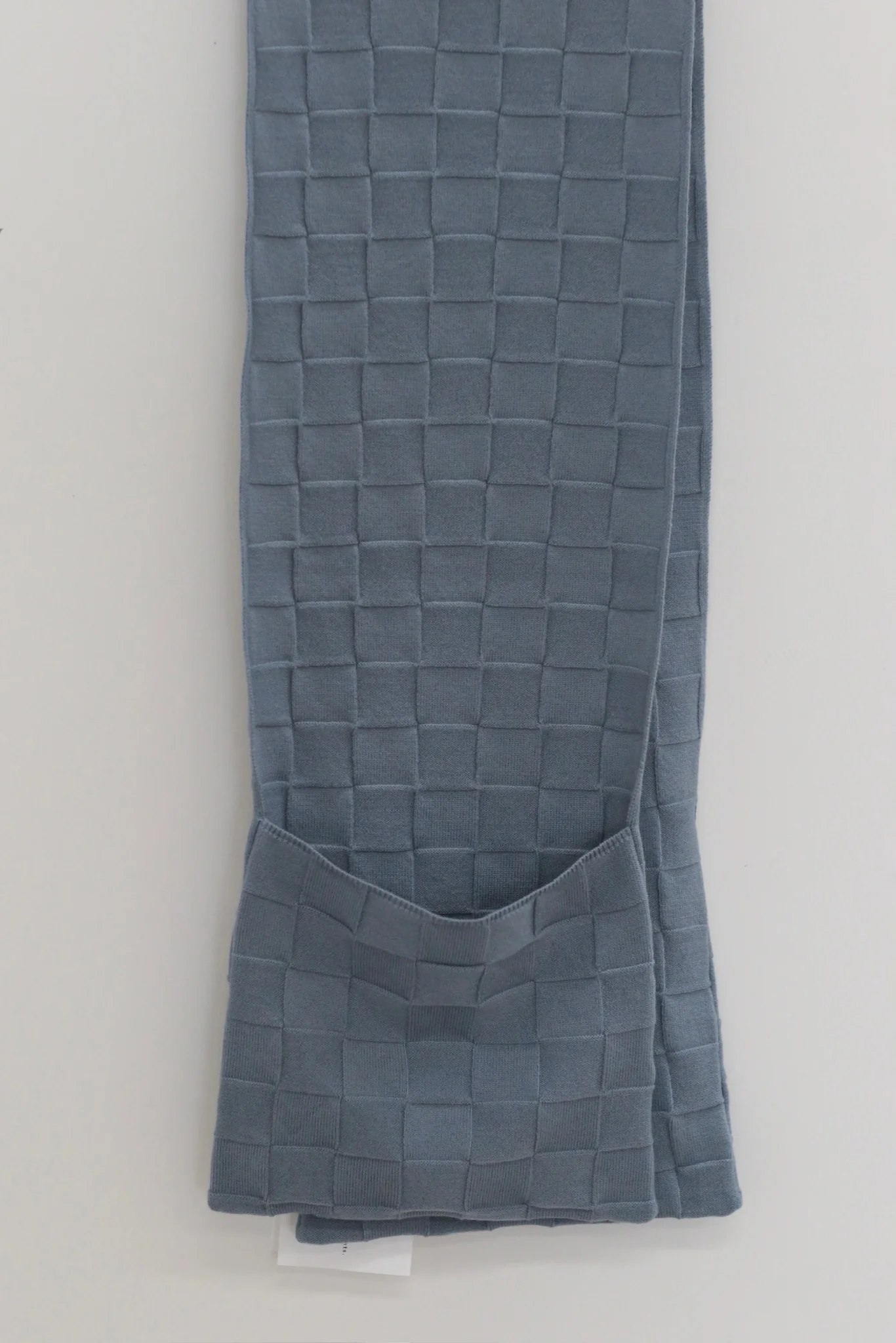o cloche code 25 Fall/Winter checkered pocket scarf OCC-OH01S901-HL PASTEL grey-blue - Image 2