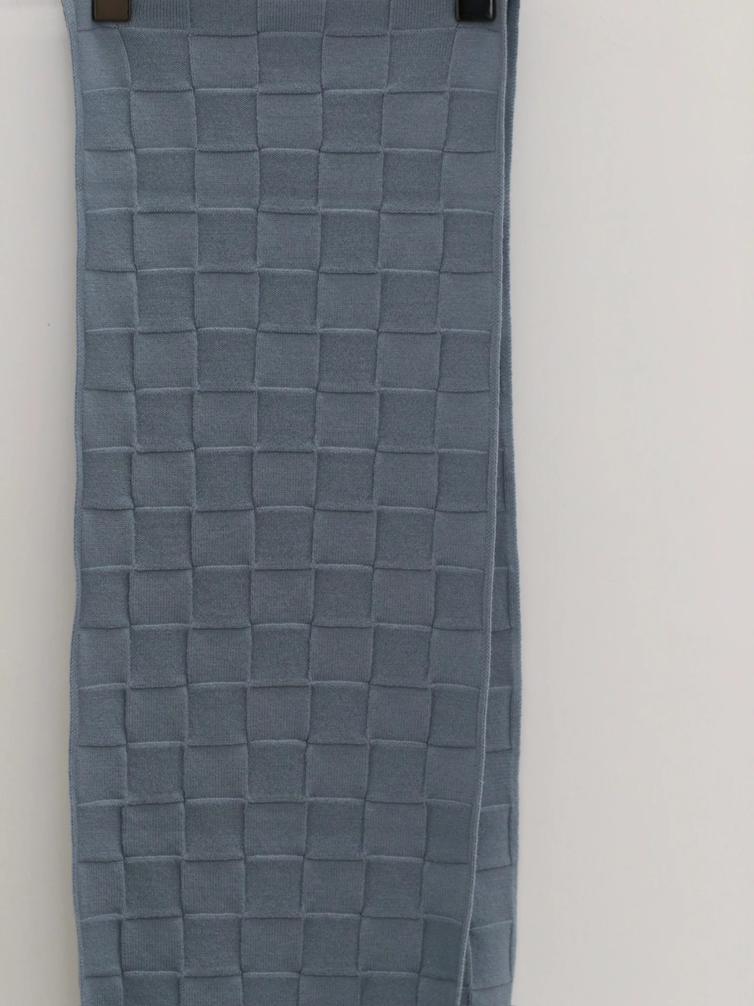 o cloche code 25 Fall/Winter checkered pocket scarf OCC-OH01S901-HL PASTEL grey-blue - Image 3