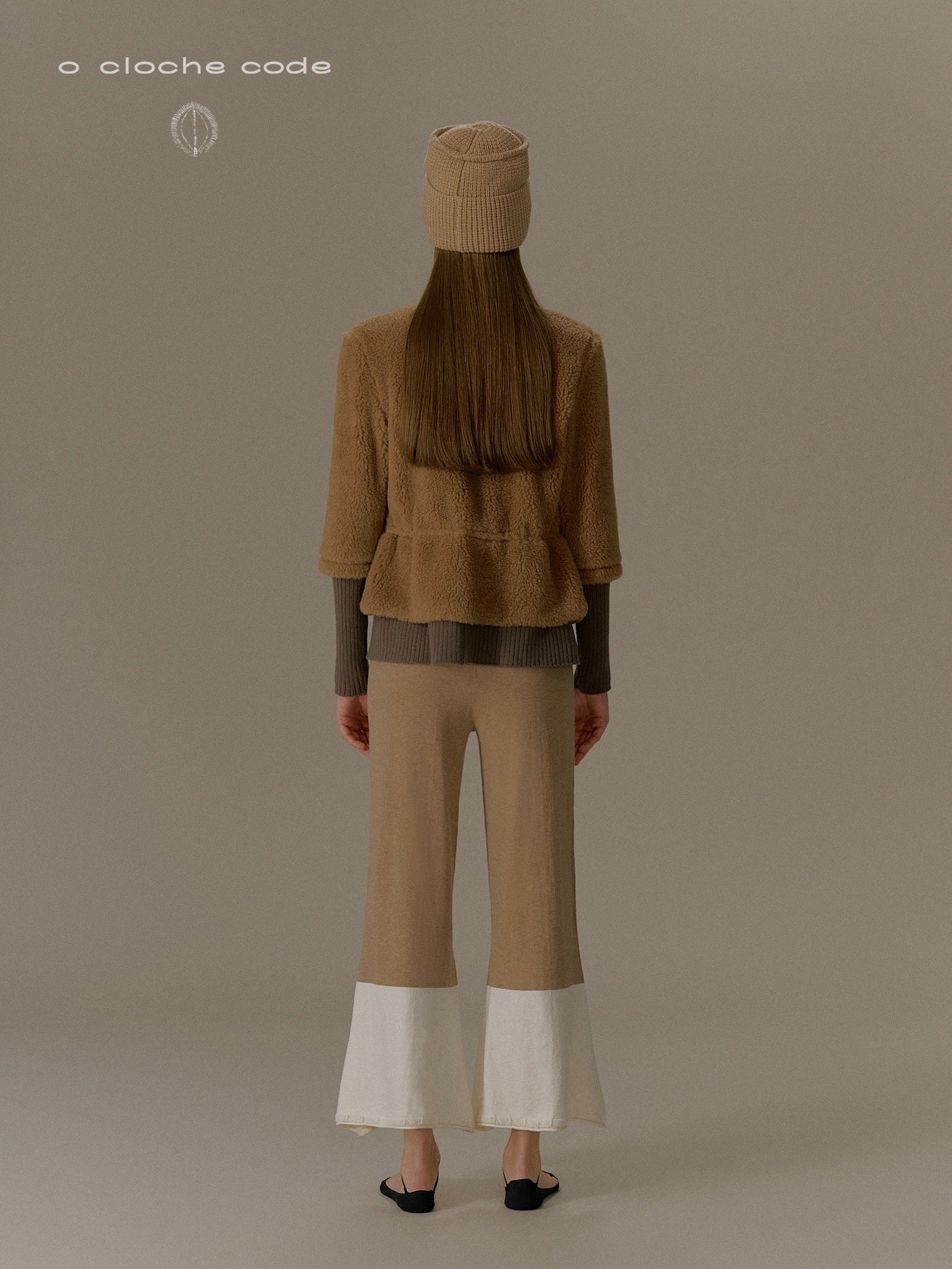 o cloche code 25 Fall/Winter Chunky Knit Brim Hat OCC-OH01S907-MZ BELGE Beige - Image 7