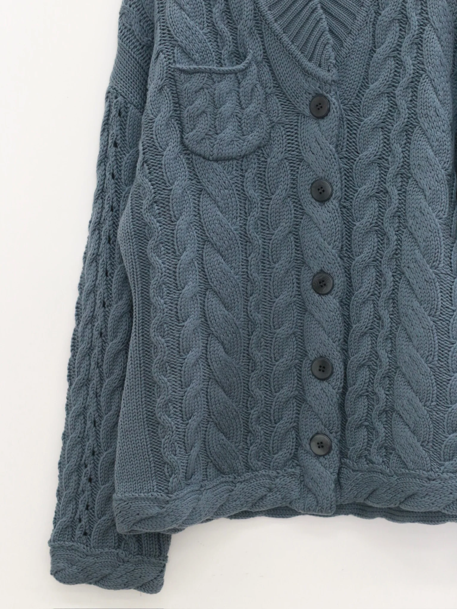 o cloche code 25 Fall/Winter Chunky Knit Cable Knit Sweater OCC-OH01T885-METL MALTESE Maltese Blue - Image 5