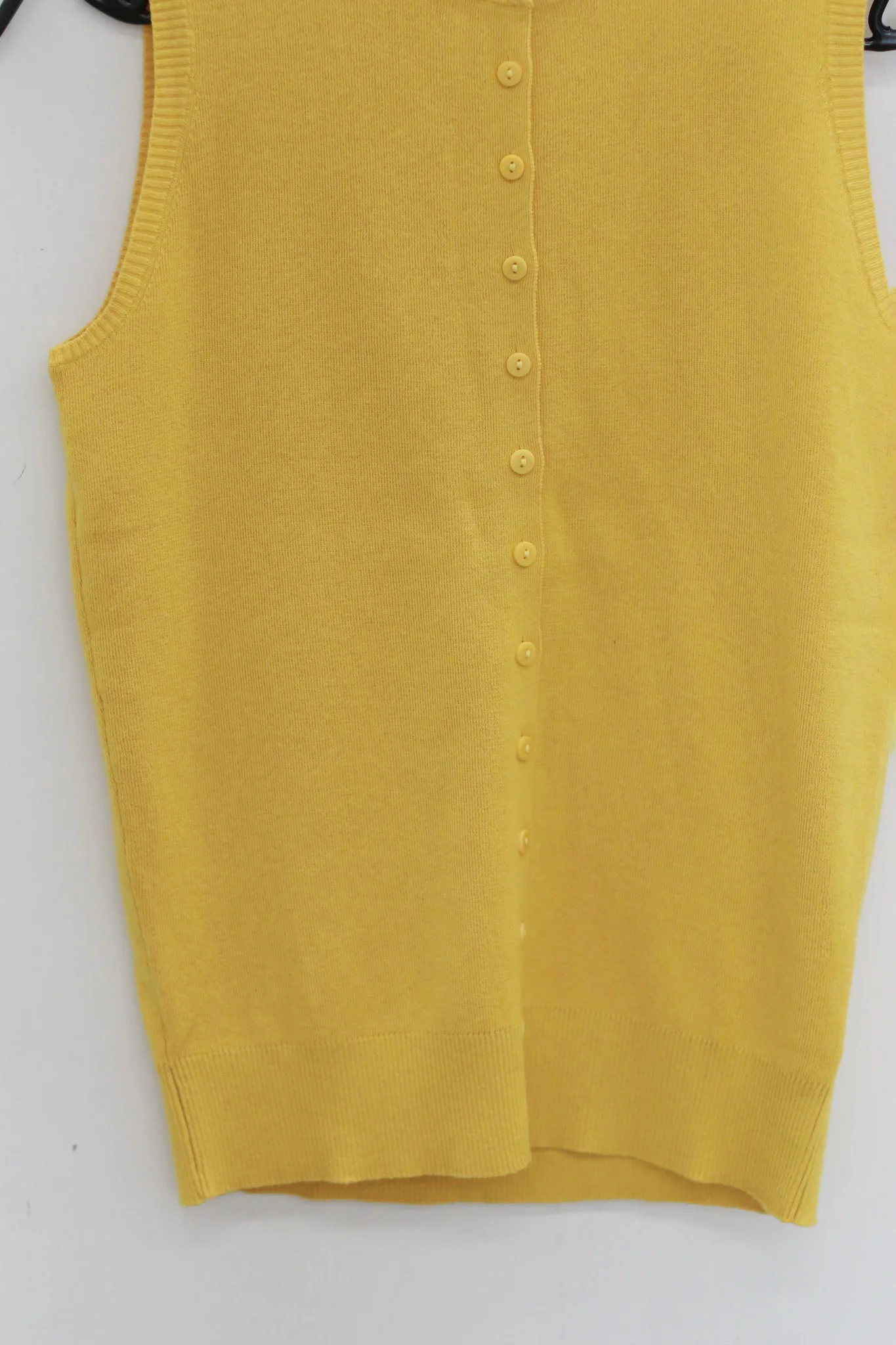 o cloche code 25 Fall/Winter Cotton Cashmere Button Vest OCC-OH01T873-HPH CORONA Amber Yellow - Image 2