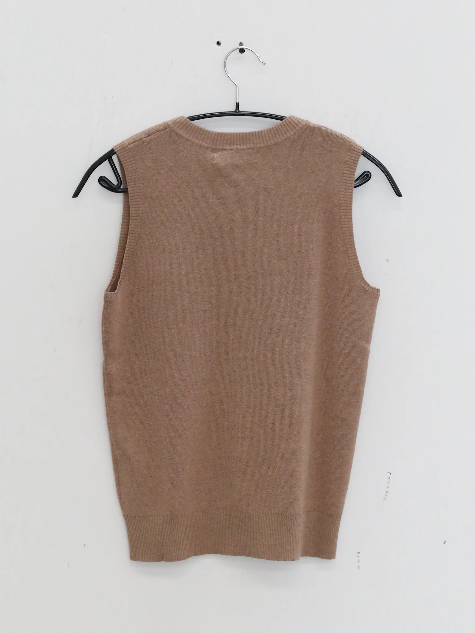o cloche code 25 Fall/Winter Cotton Cashmere Button Vest OCC-OH01T873-MZ BEIGE Beige Brown - Image 4