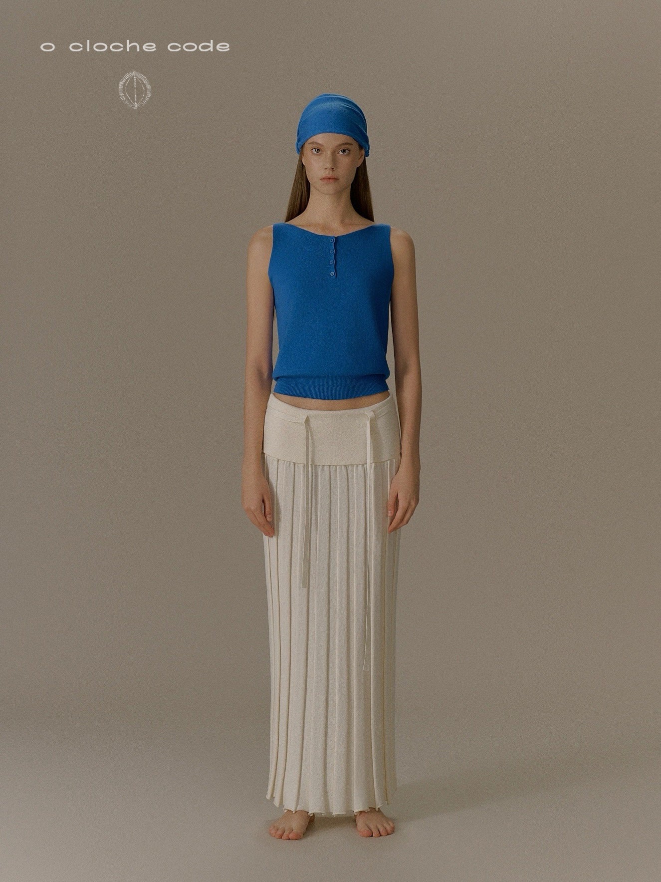 o cloche code 25 Fall/Winter Cotton Cashmere Ribbed Knit Skirt OCC-OH01Q880-WRB WHITE Soft Matte White - Image 13