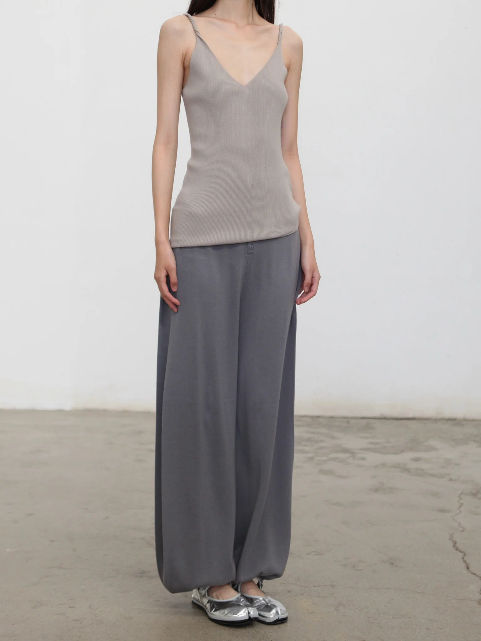o cloche code 25 Fall/Winter High-Waisted Lantern Pants OCC-OH01P825-MSH MOUSSE Mousse Grey - Image 14