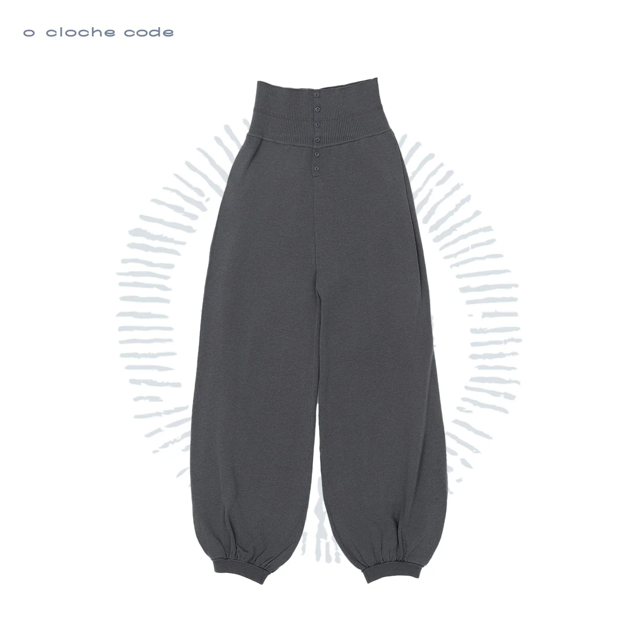 o cloche code 25 Fall/Winter High-Waisted Lantern Pants OCC-OH01P825-MSH MOUSSE Mousse Grey - Image 5
