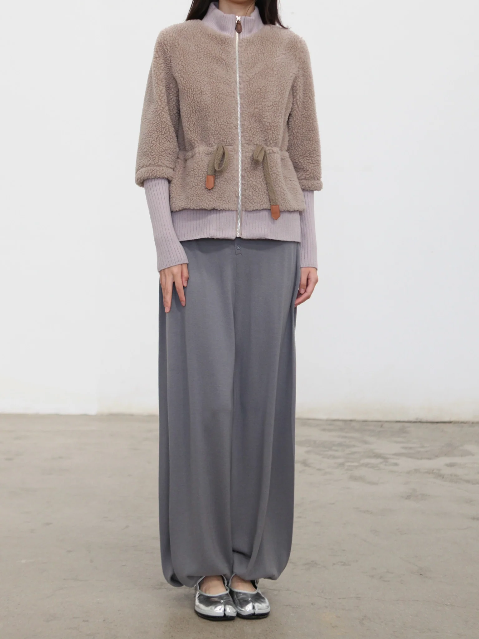 o cloche code 25 Fall/Winter High-Waisted Lantern Pants OCC-OH01P825-MSH MOUSSE Mousse Grey - Image 9