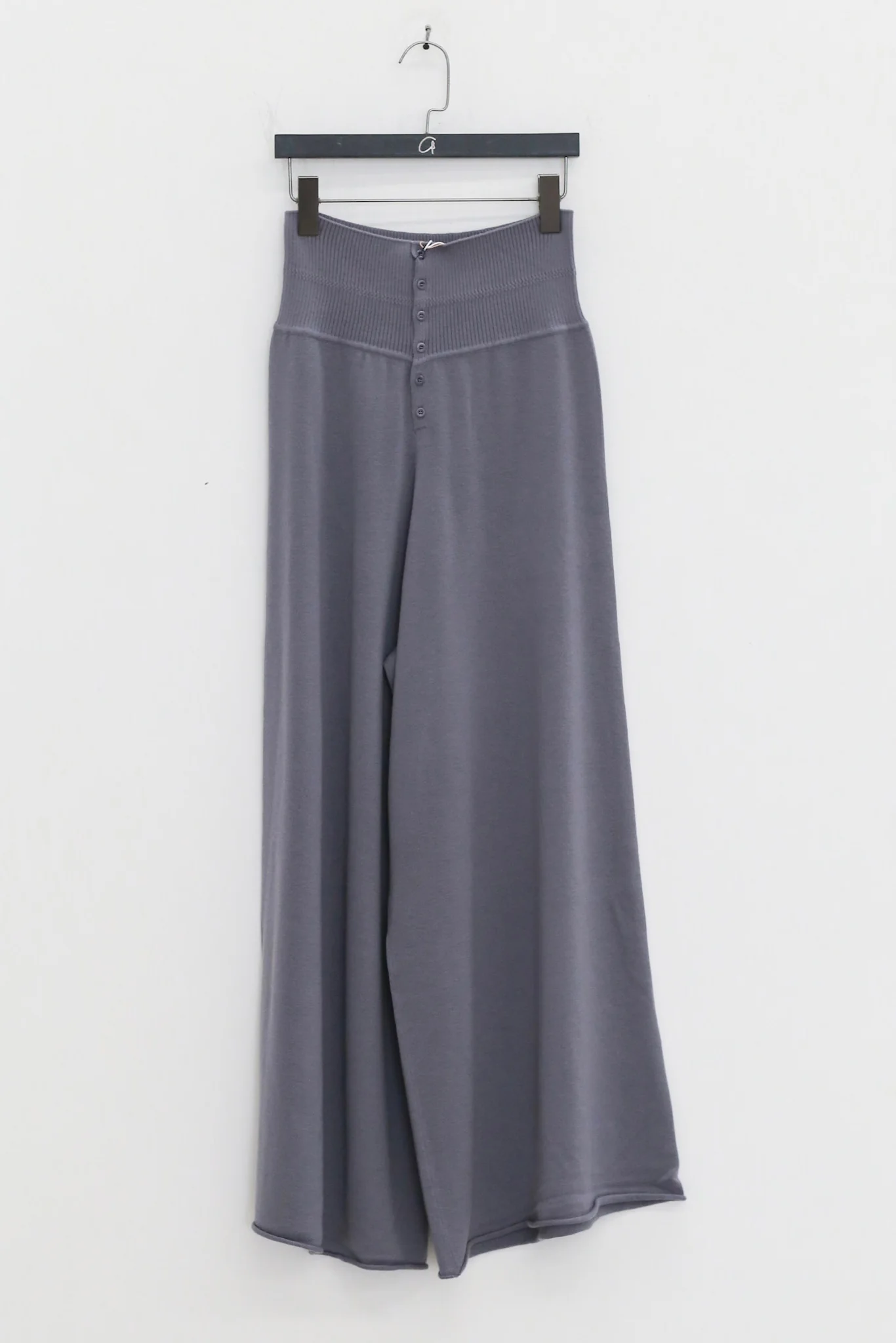 o cloche code 25 Fall/Winter High-Waisted Wide-Leg Pants Merino Wool Knit OCC-OH01P895-FGL FRANCE French Blue