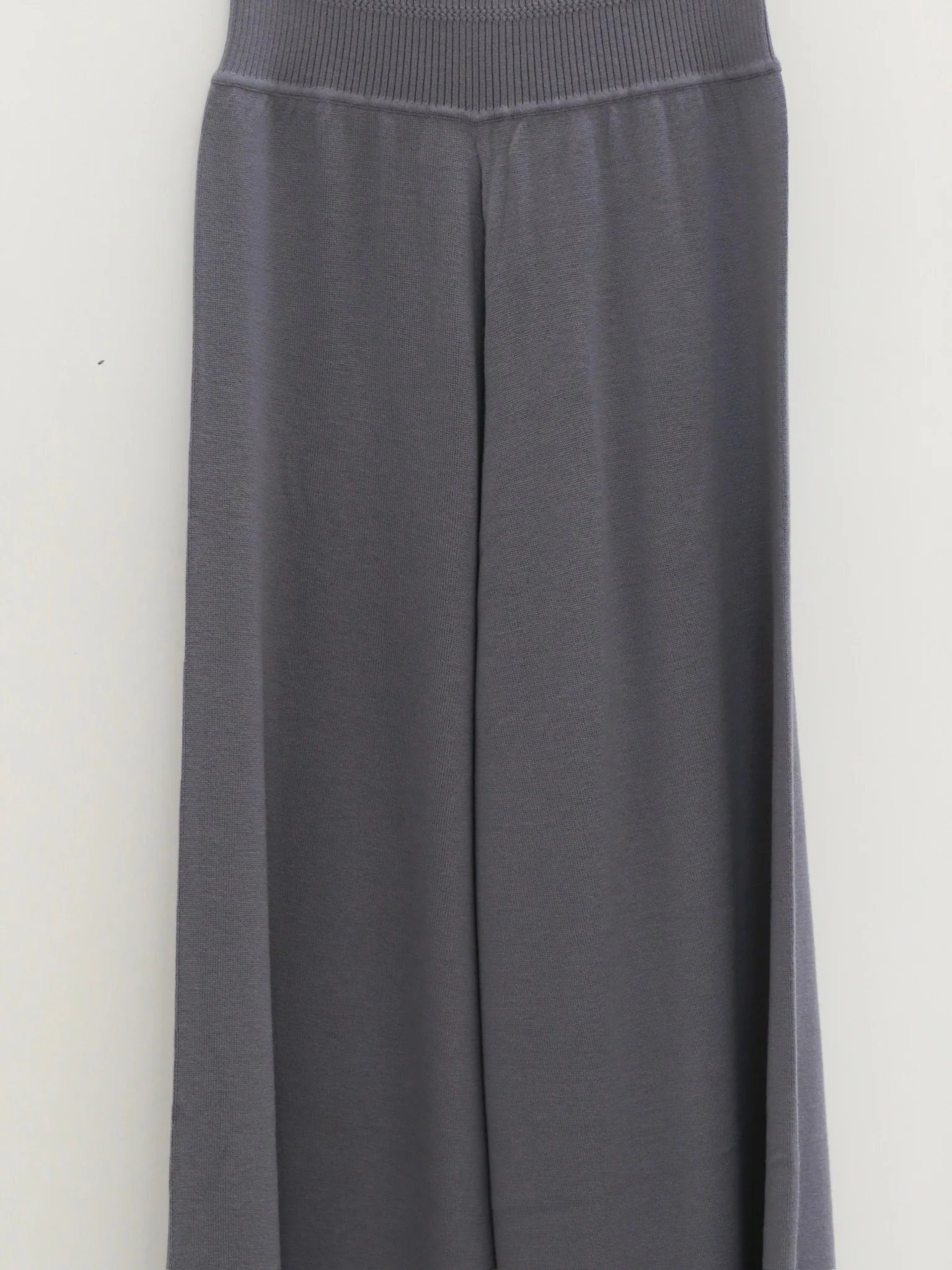 o cloche code 25 Fall/Winter High-Waisted Wide-Leg Pants Merino Wool Knit OCC-OH01P895-FGL FRANCE French Blue - Image 2