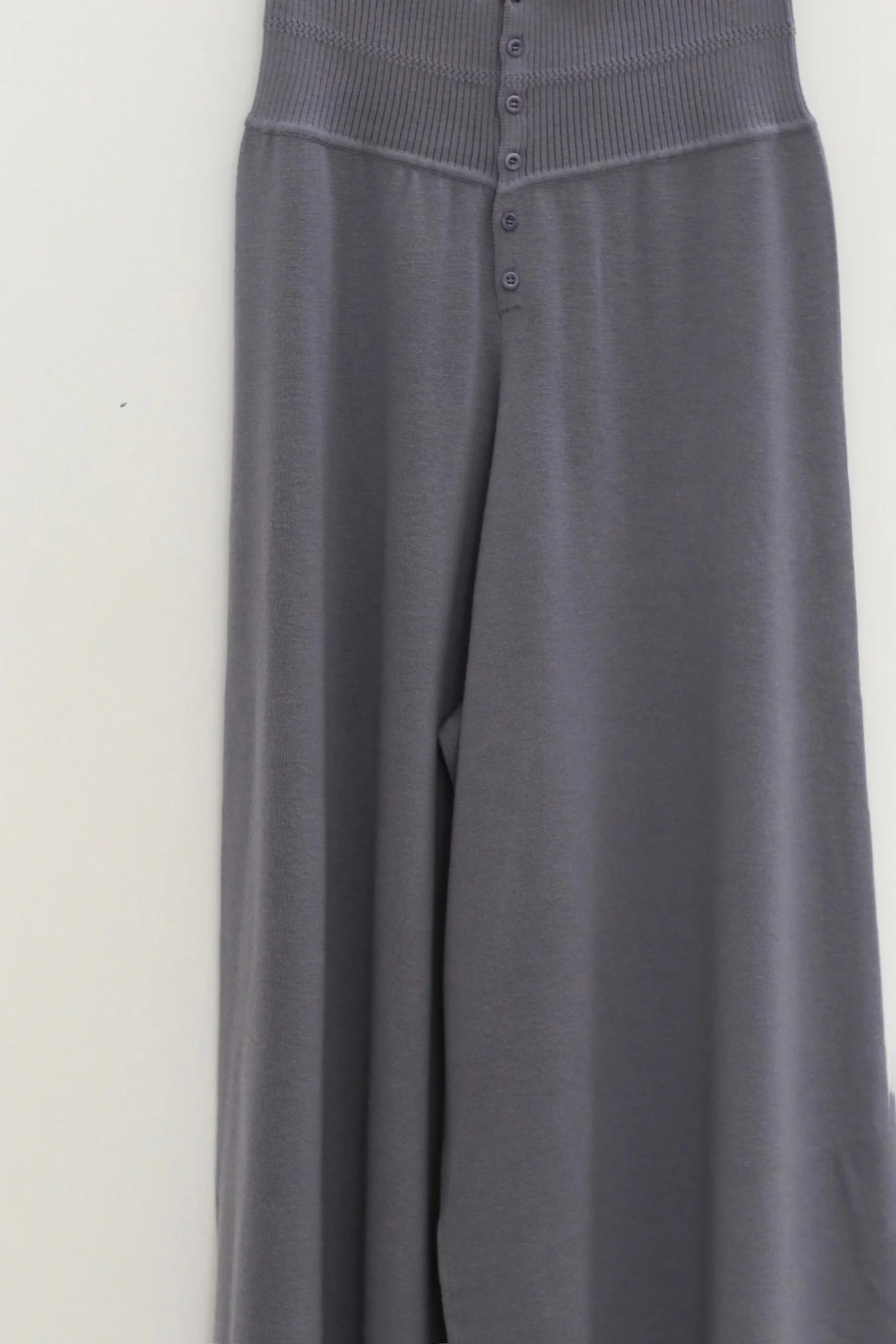 o cloche code 25 Fall/Winter High-Waisted Wide-Leg Pants Merino Wool Knit OCC-OH01P895-FGL FRANCE French Blue - Image 3