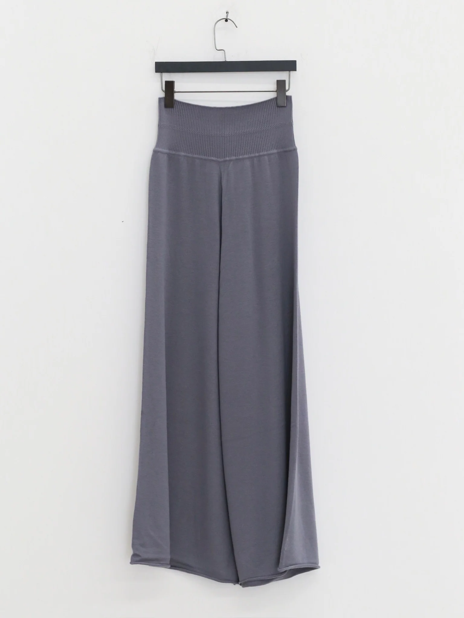 o cloche code 25 Fall/Winter High-Waisted Wide-Leg Pants Merino Wool Knit OCC-OH01P895-FGL FRANCE French Blue - Image 4