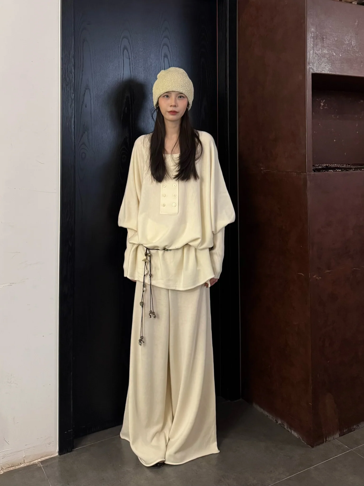 o cloche code 25 Fall/Winter Wide-Bellied Cotton Turn-Up Hat OCC-OH01S905-DLH PEA Pea Green Gray - Image 9