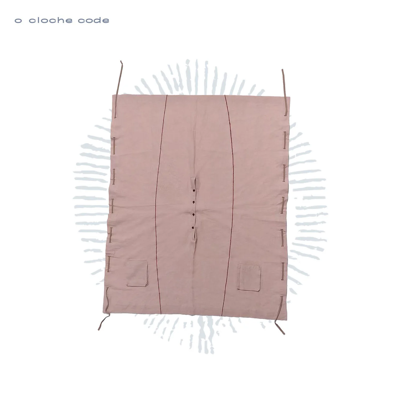 o cloche code 26SS beach towel cover-up OCC-OS26ST023L-HF (LOTUS, light pink) - Image 5